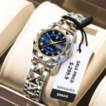 Dinar Brand Ladies Luxury New Fashion Stainless Steel Waterproof Watch
